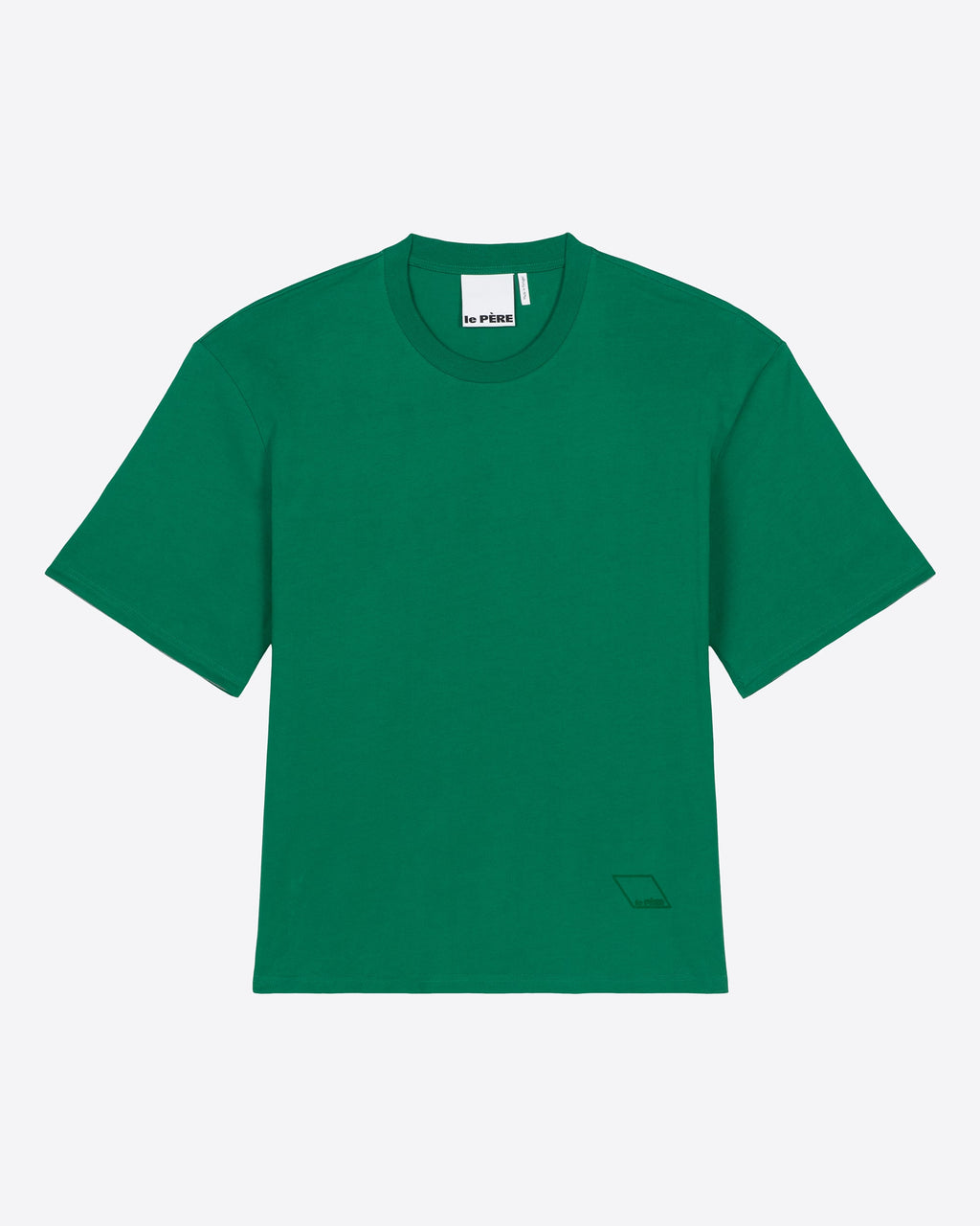 le PÈRE Emerald Green Double Sleeve Tee - Front