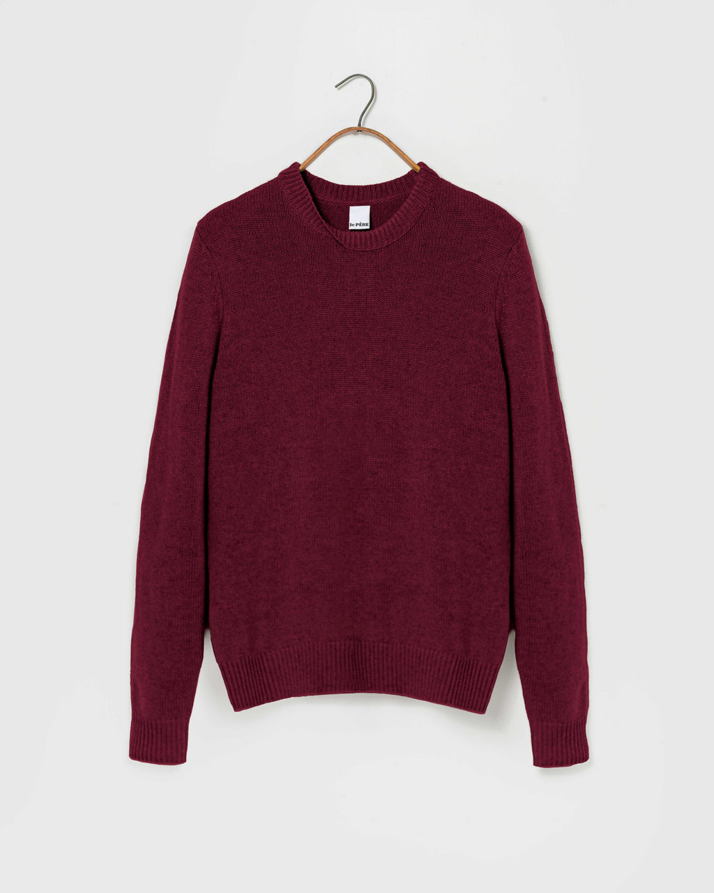 le PÈRE Twisted Cashmere Sweater Wine - Front