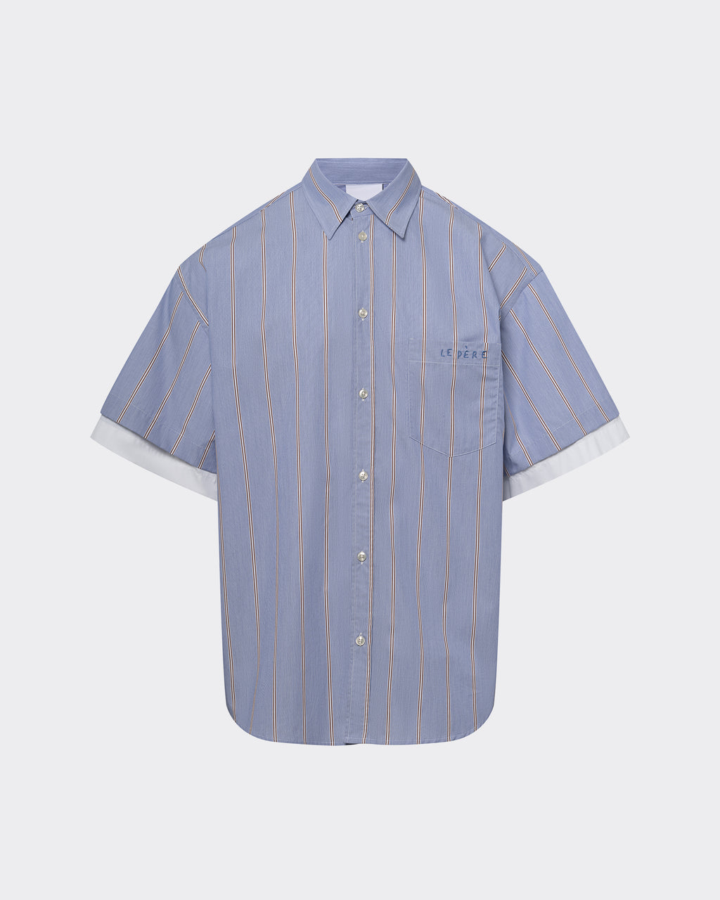 Double Short Sleeve Button Down