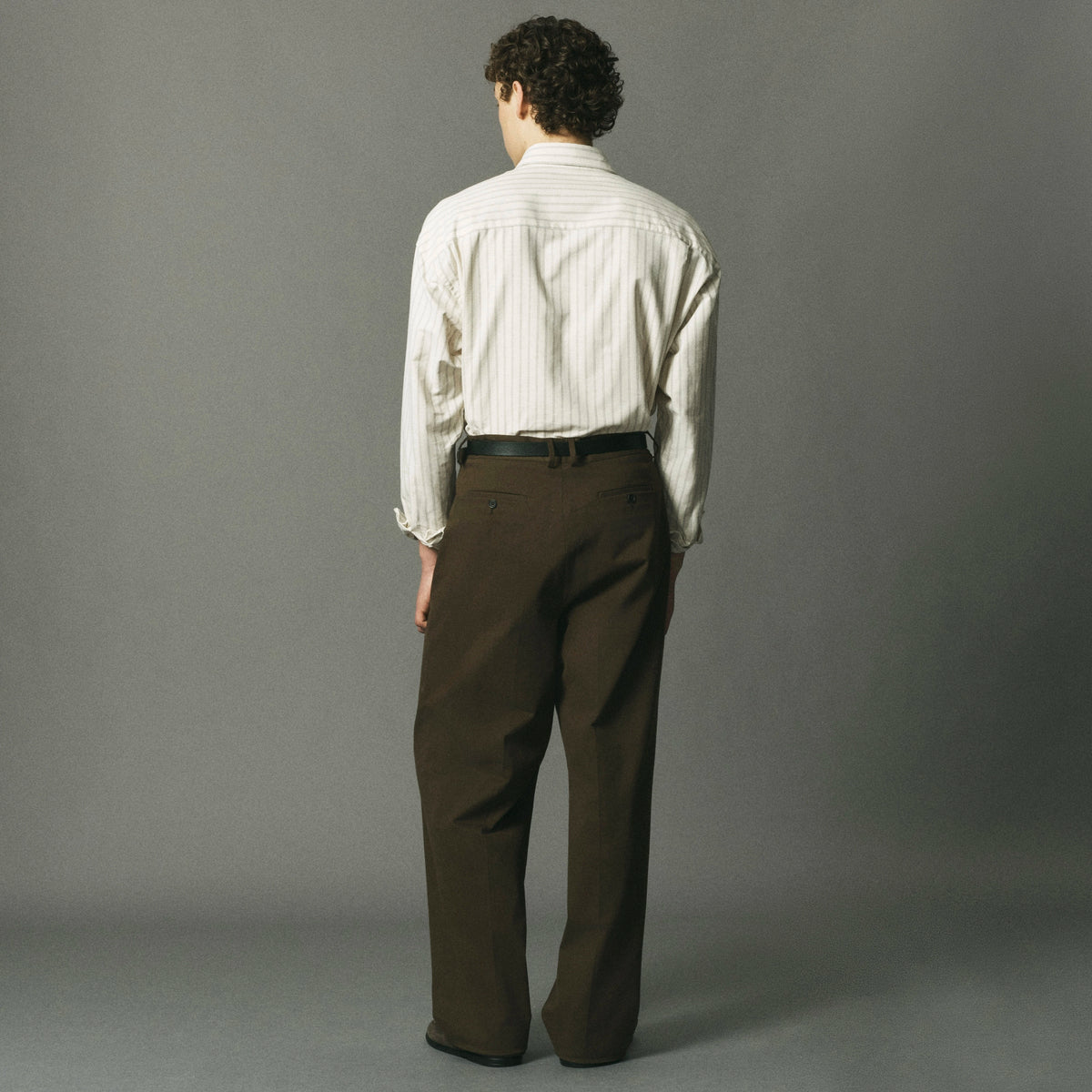 Brushed Cotton Pleated Trouser image