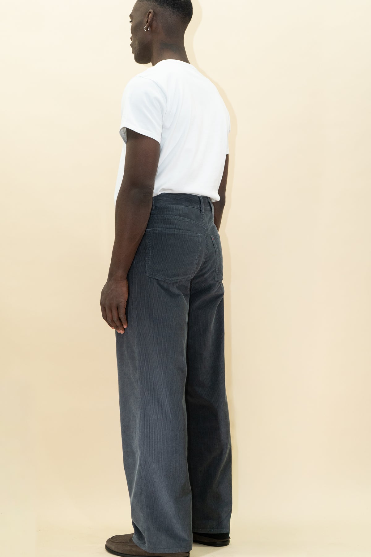 Wide leg corduroy pants image