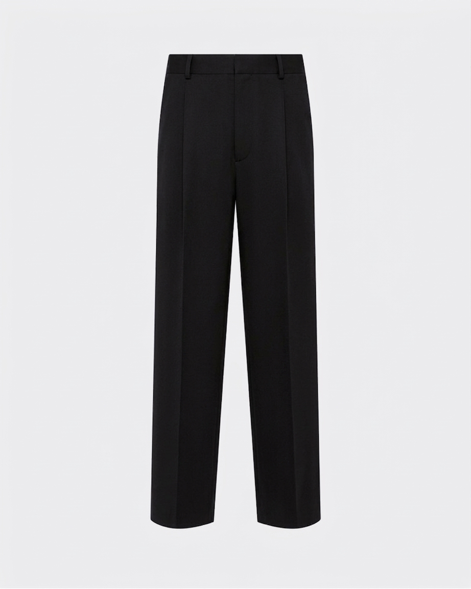 Tailored Pleated Trouser Black