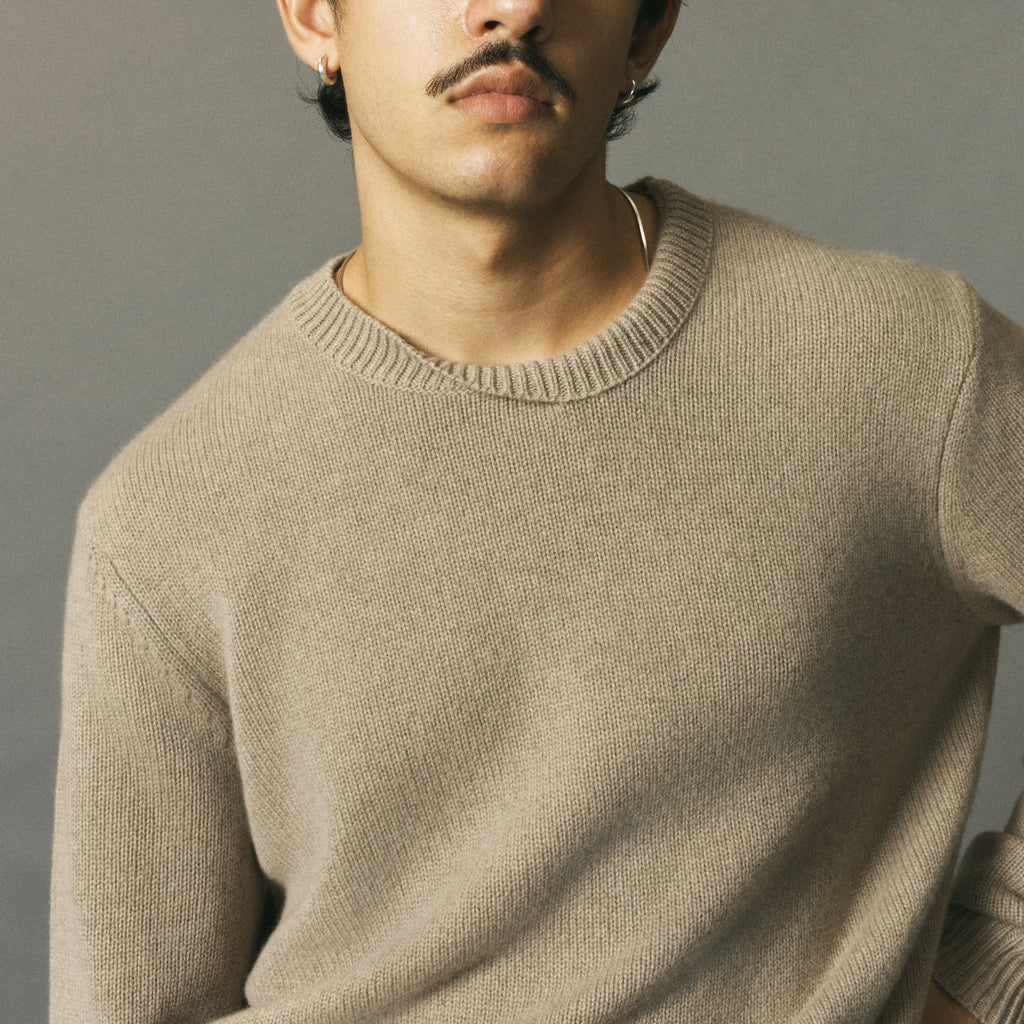 Twisted Cashmere Sweater Tan
