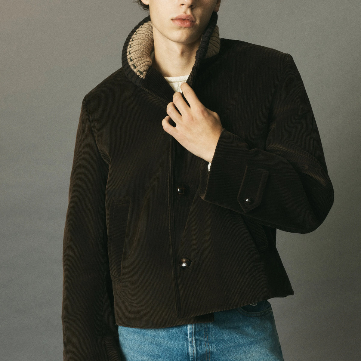 Knitted Corduroy Jacket image