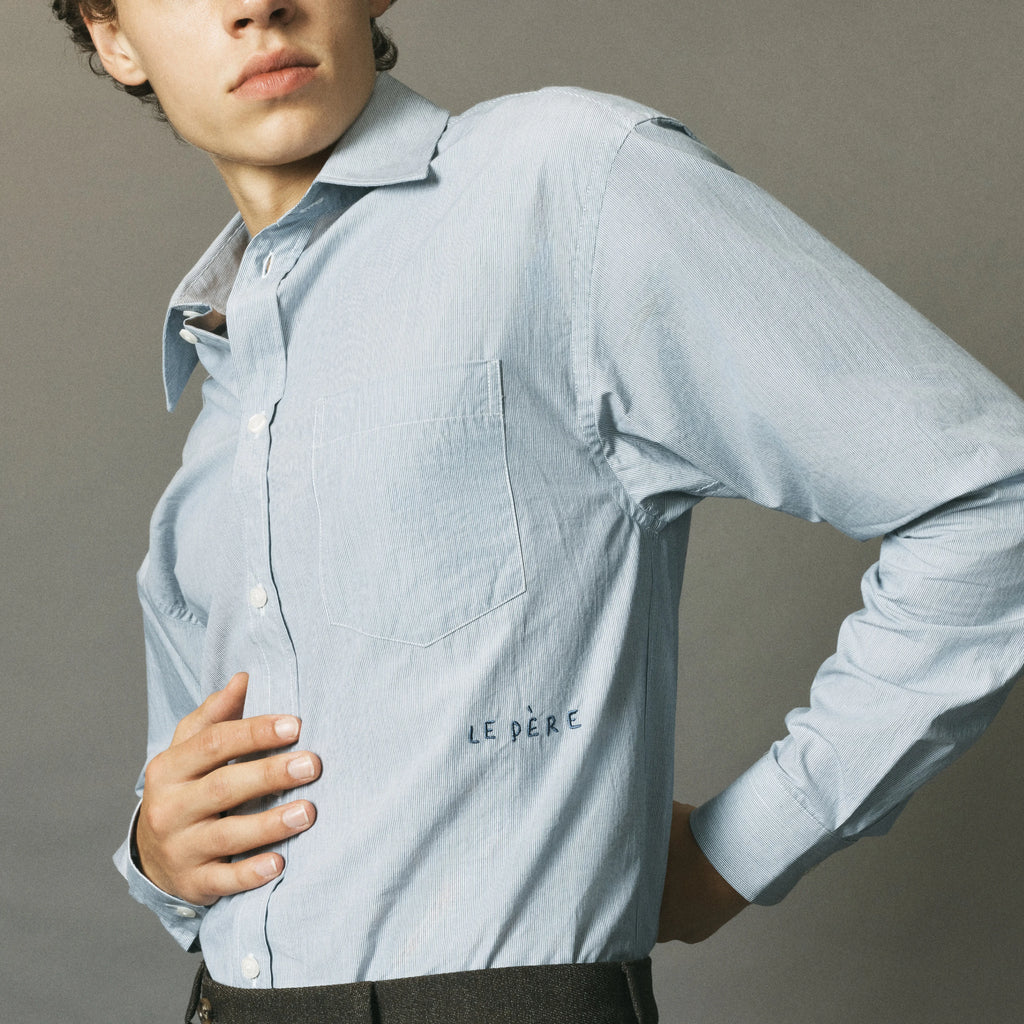 Typewriter Buttondown Navy