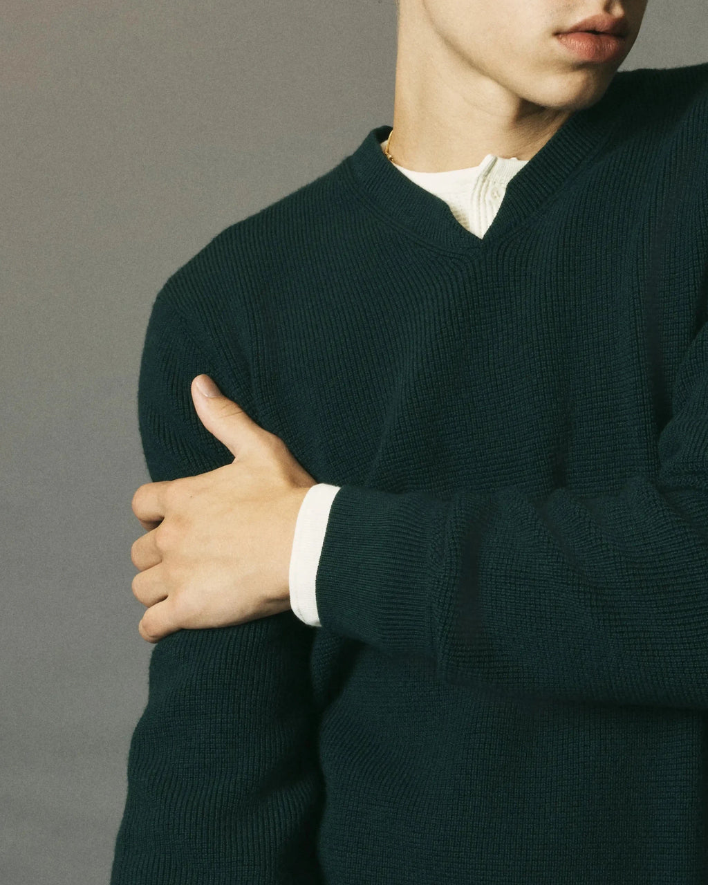 V-Neck Sweater Green