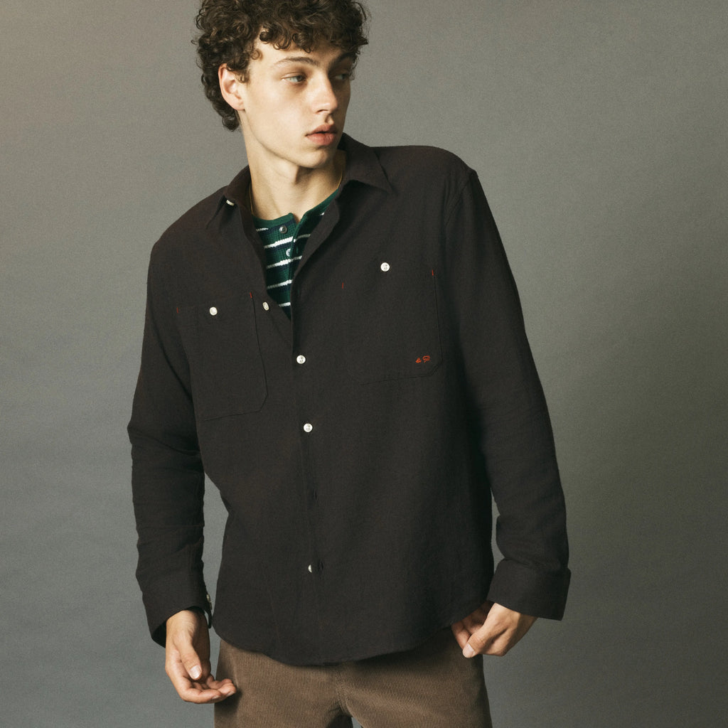 Johnboy Buttondown Burgundy