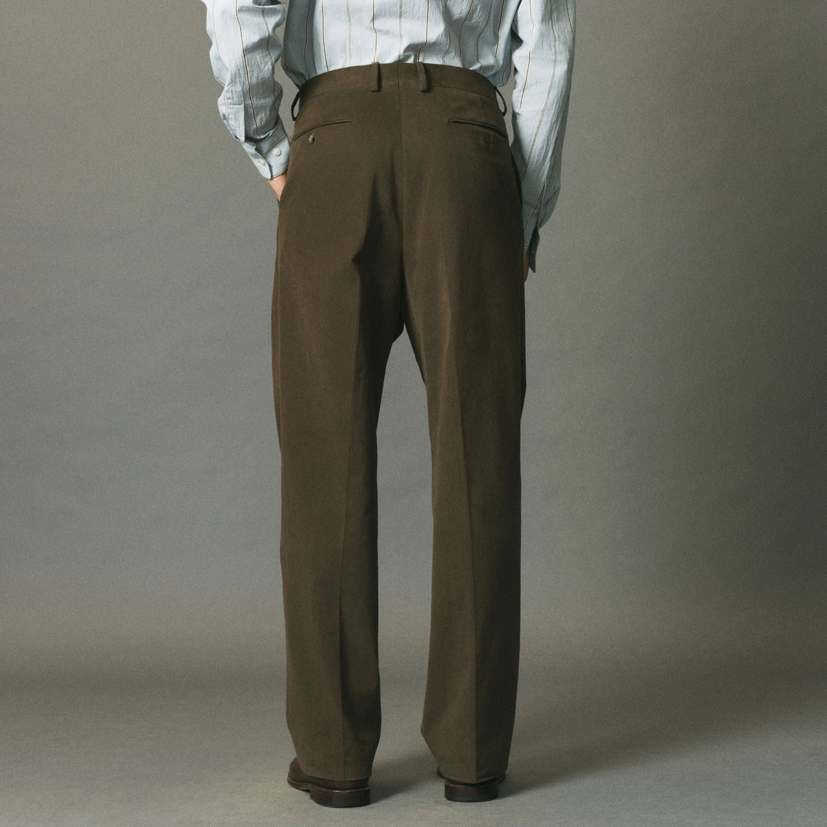 Brushed Cotton Pleated Trouser image