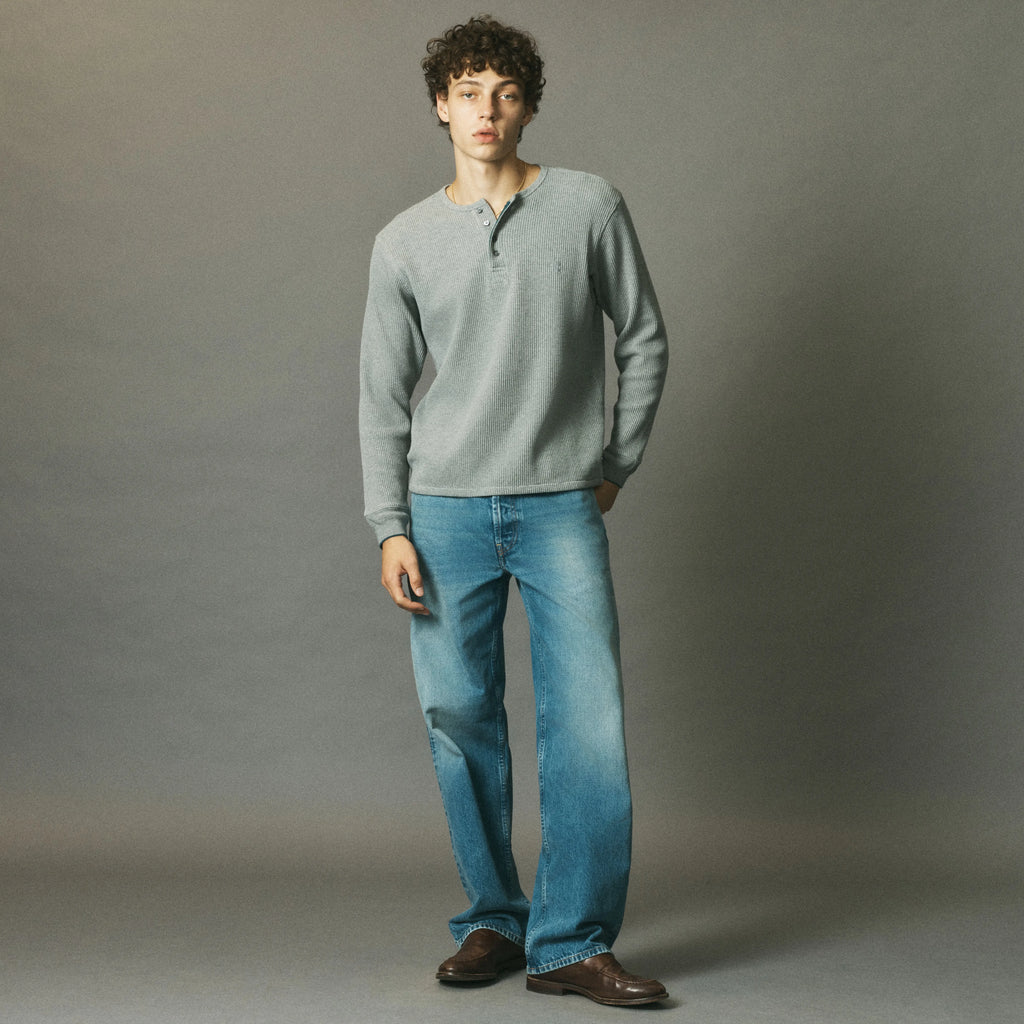Waffle Henley Grey