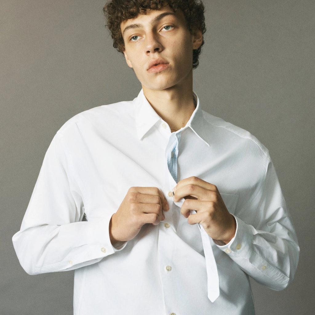 Button-me-down Shirt White