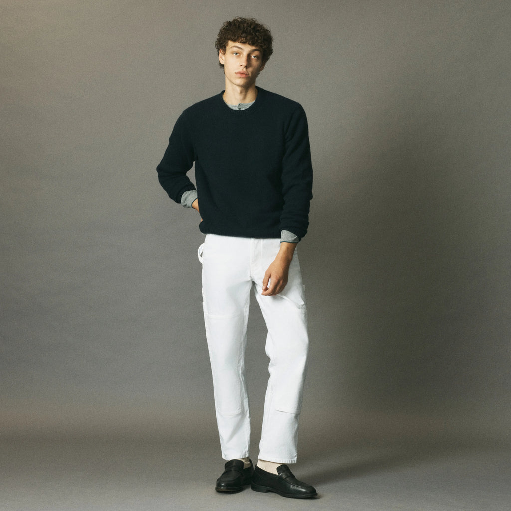 Twisted Cashmere Sweater Navy