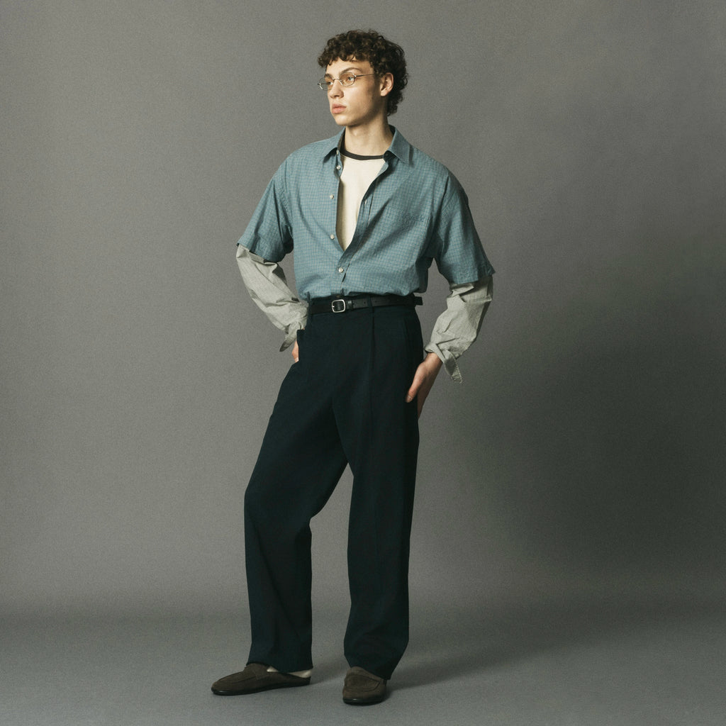 Brushed Cotton Pleated Trouser