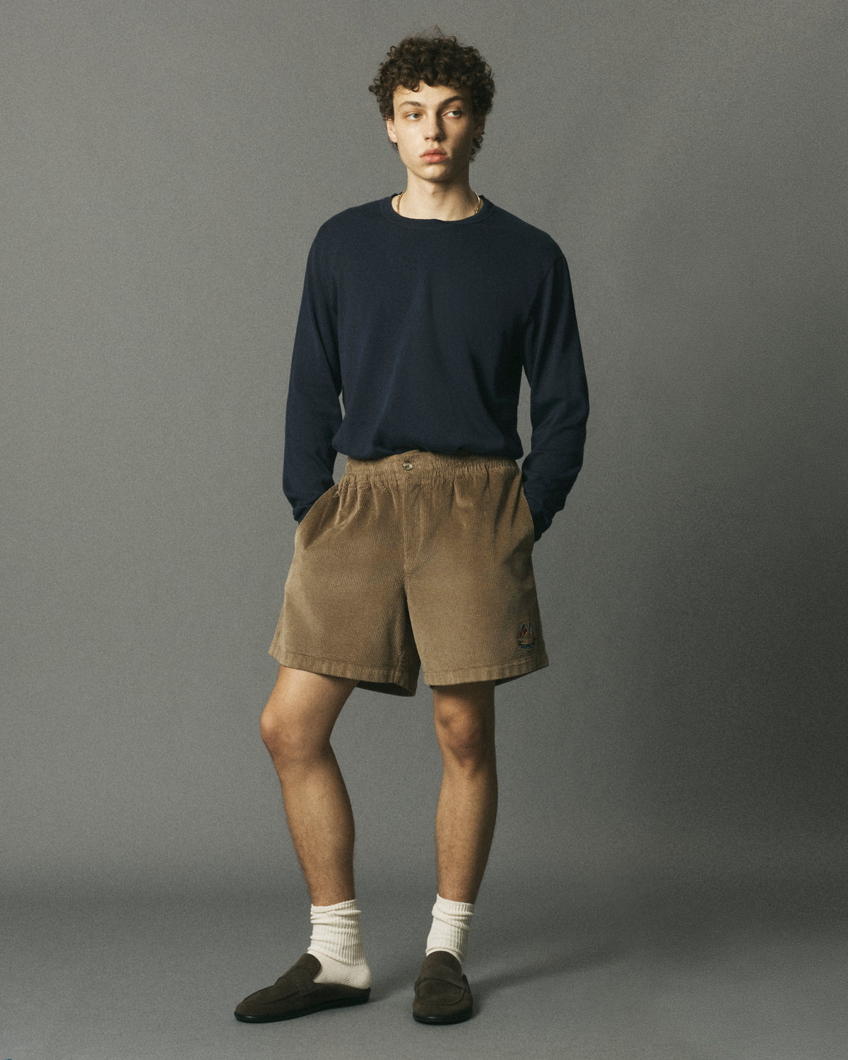 Corduroy Crest Shorts image