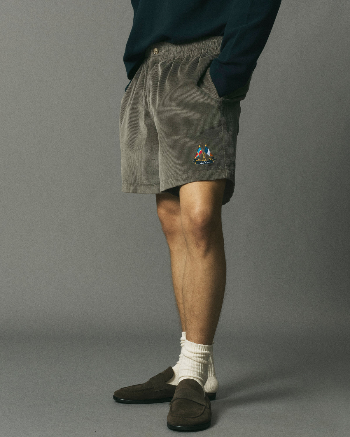 Corduroy Crest Shorts image