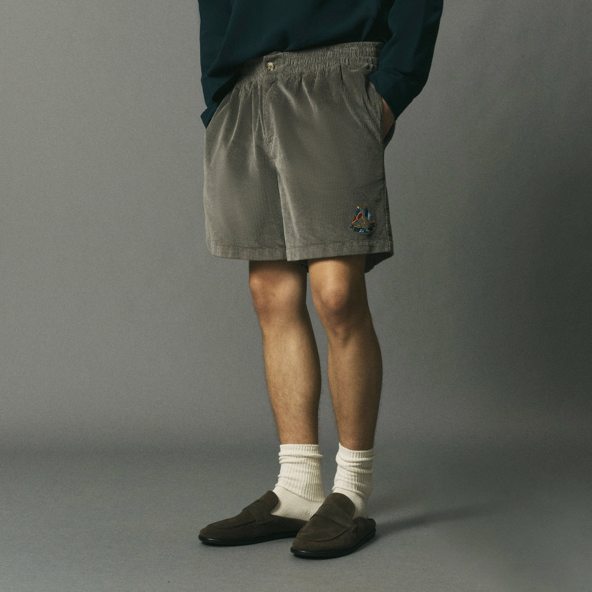 Corduroy Crest Shorts image