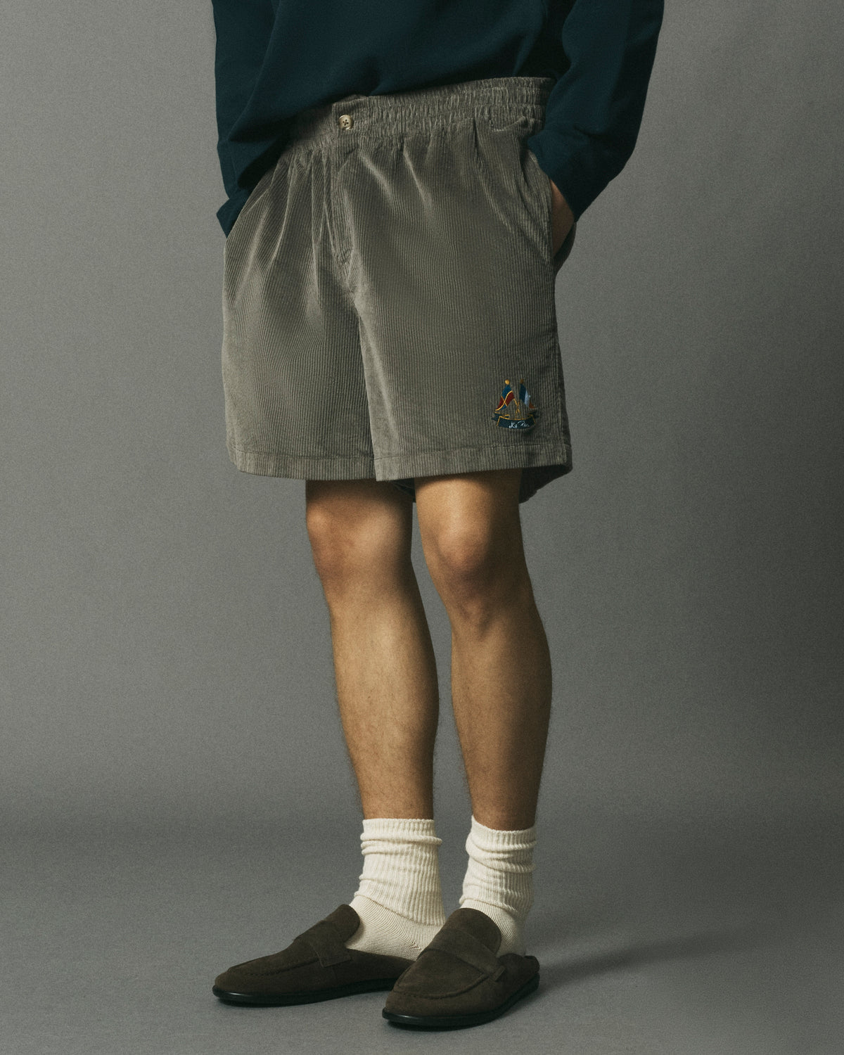 Corduroy Crest Shorts image