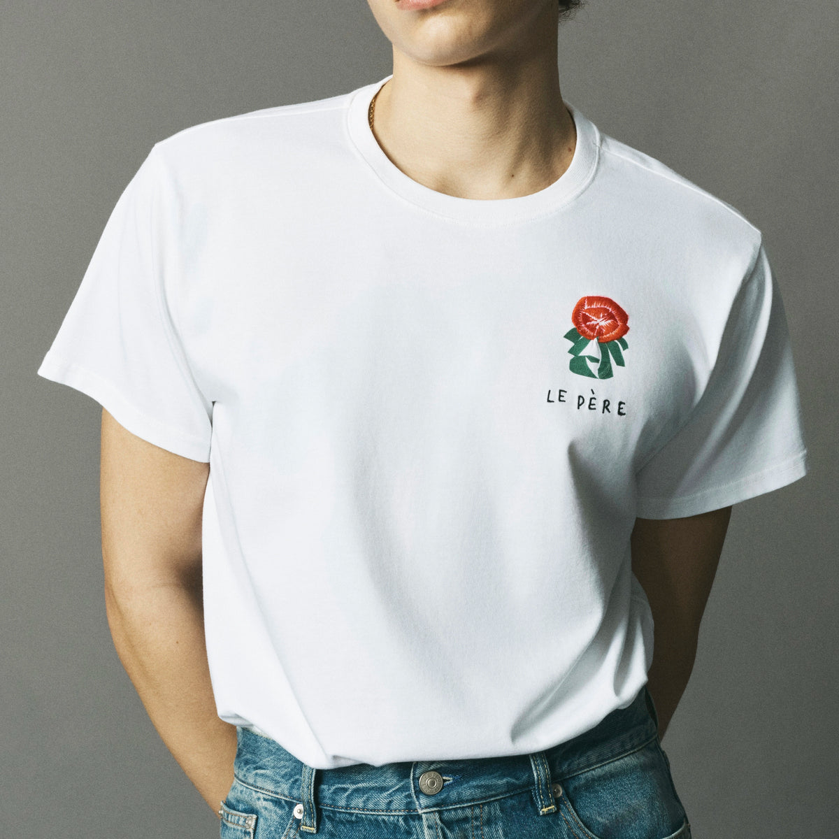 Embroidered Flower Tee image