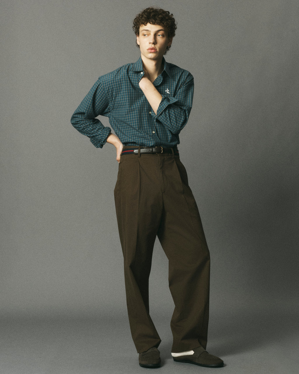 Blue Check Button Down Shirt