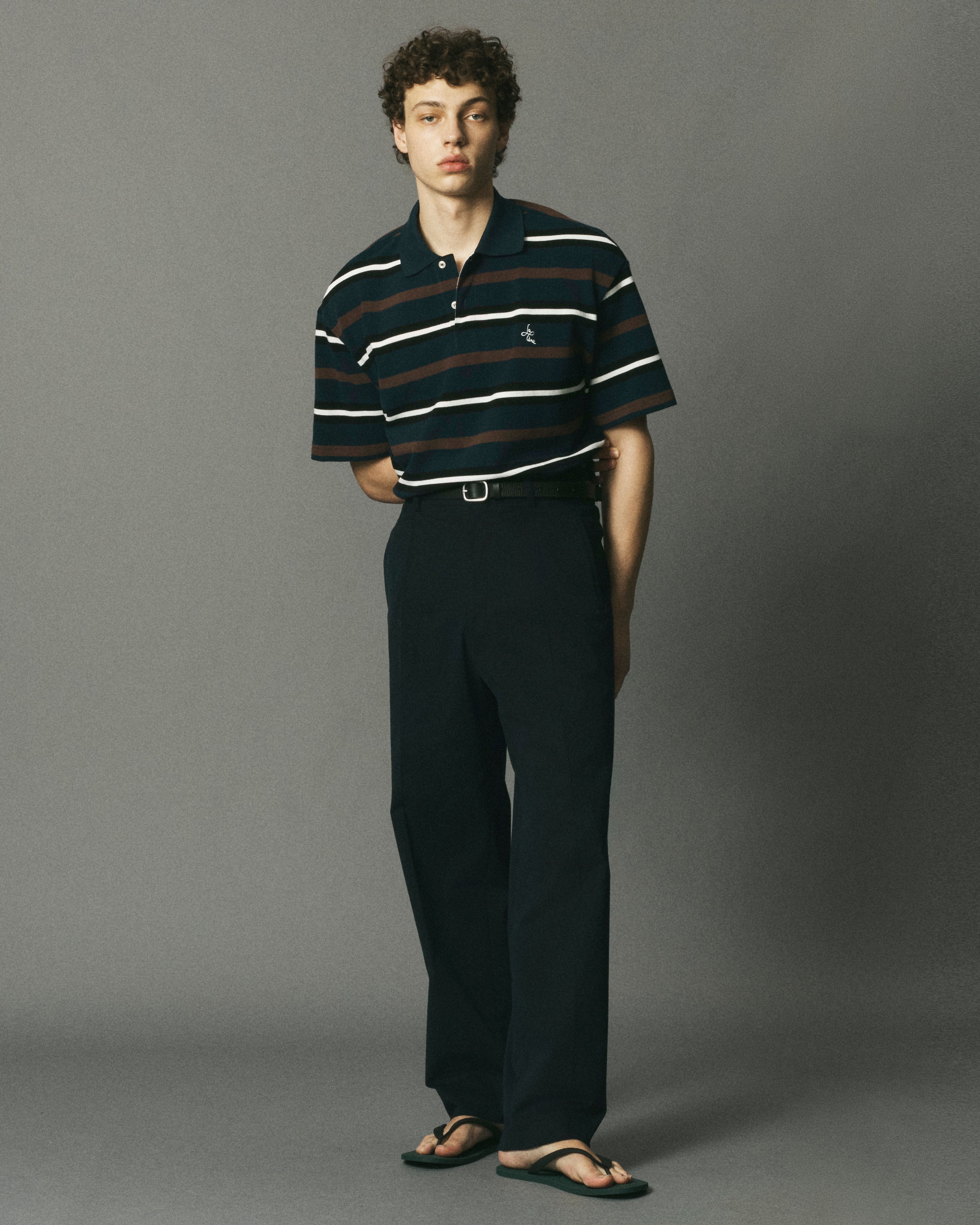STRIPES FOR CREATIVE PILE POLO オーバーサイズ Stripes For Creative - S.F.C エスエフシーPILE LS CREW(SFCSS26KNO1