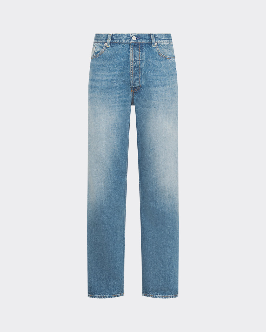 Blue jeans on a white background