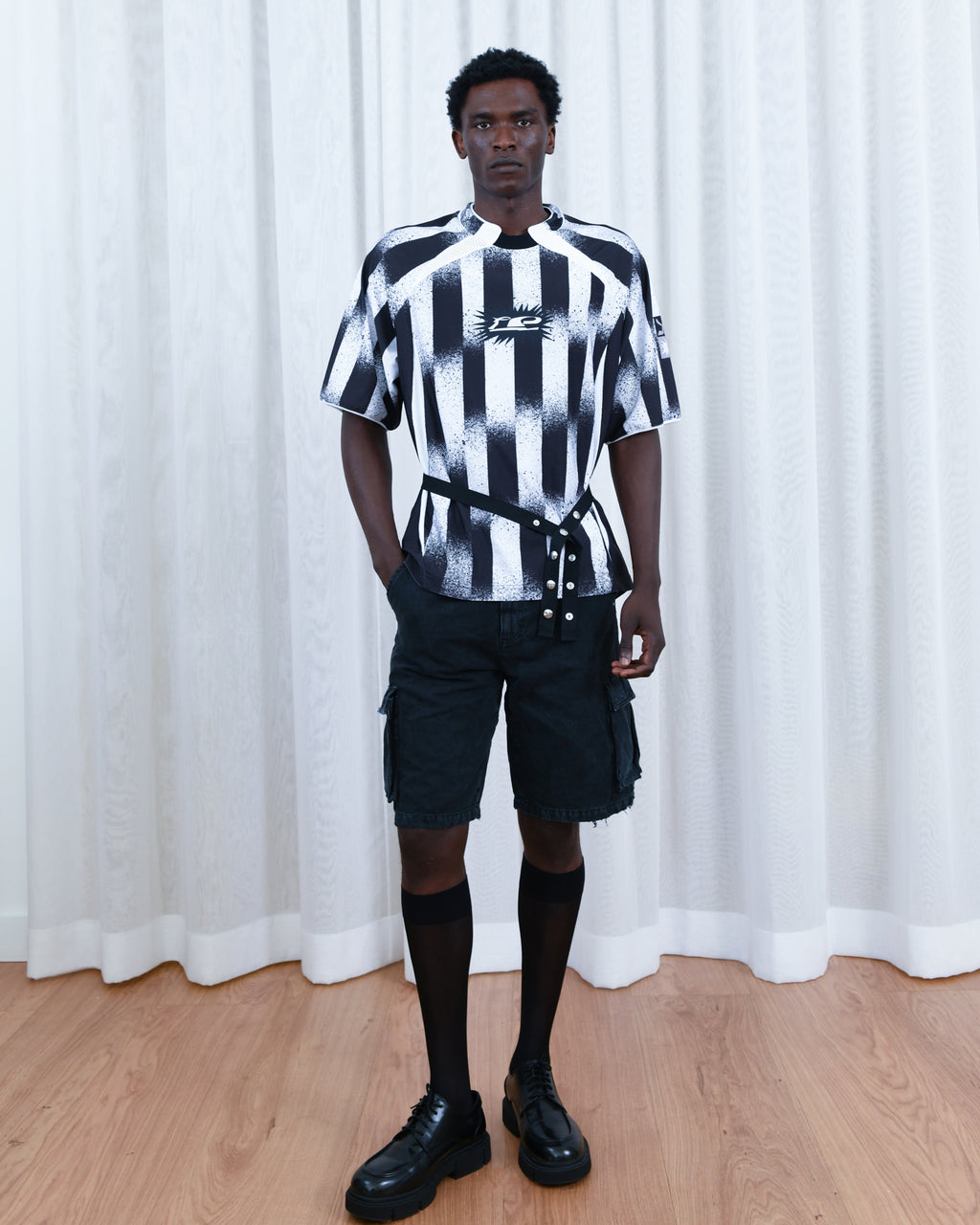 Torn Striped Football Jersey