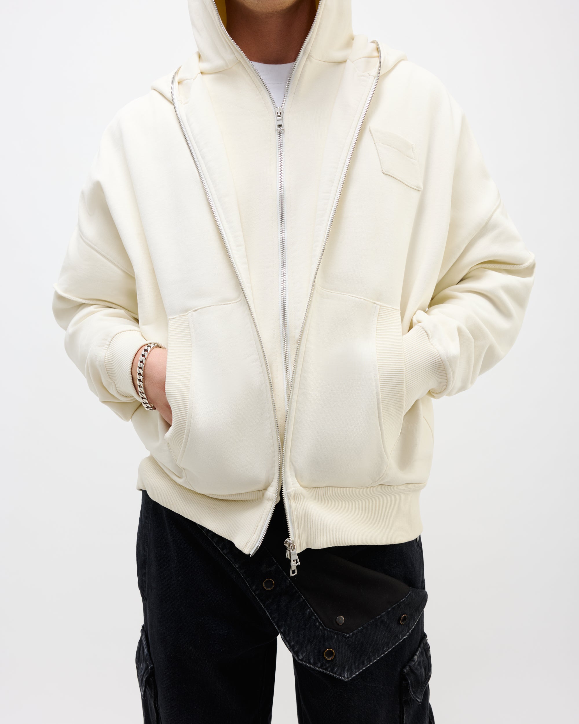 Double Hoodie Off-White | le PÈRE