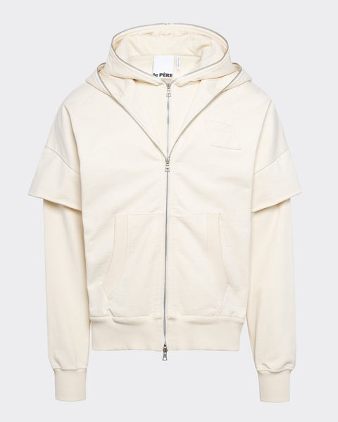 sheller BIG double zip hoodie ホワイト F BIG double zip hoodie – shéller / シェリエ