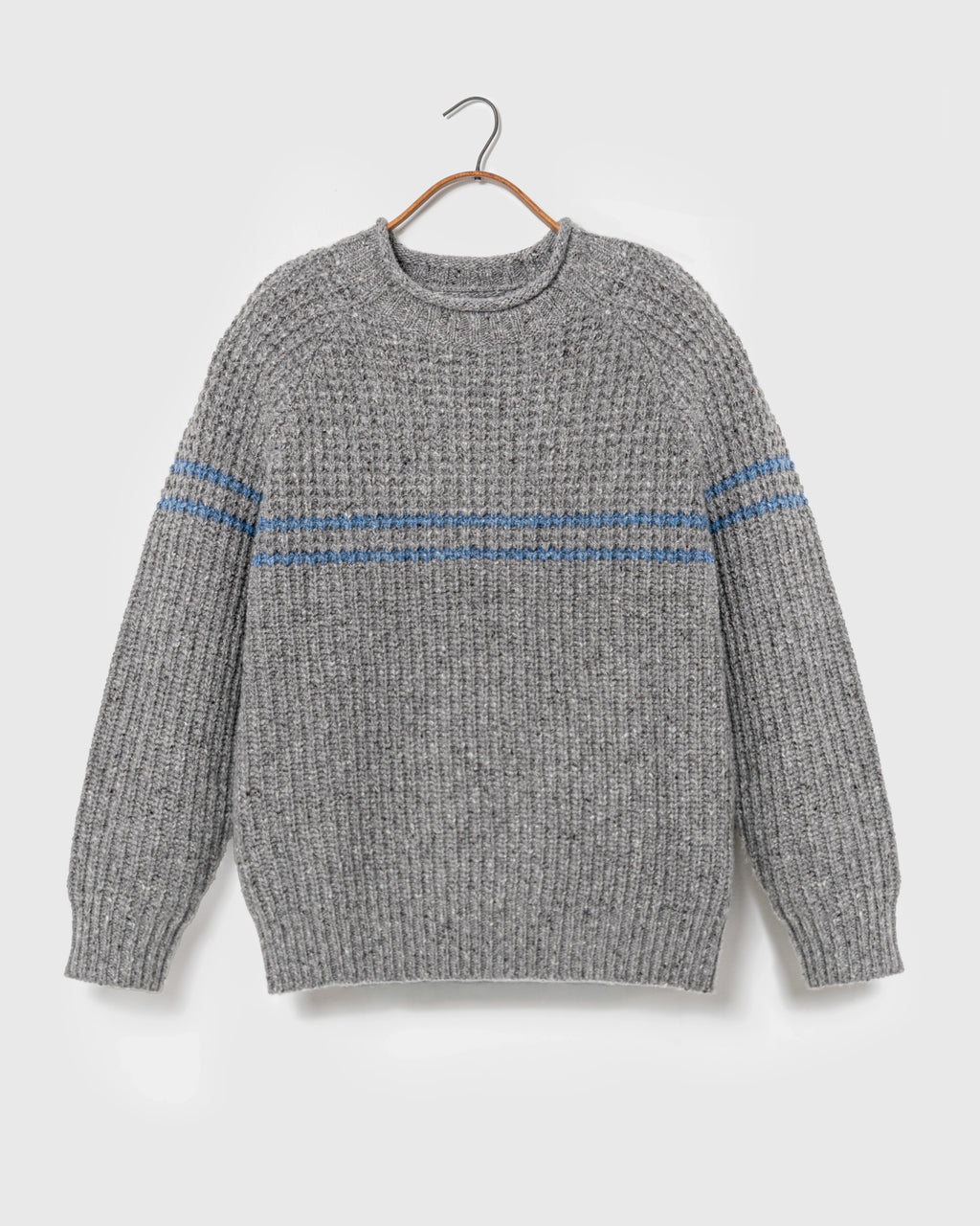 Herman Sweater Grey/Blue Stripe