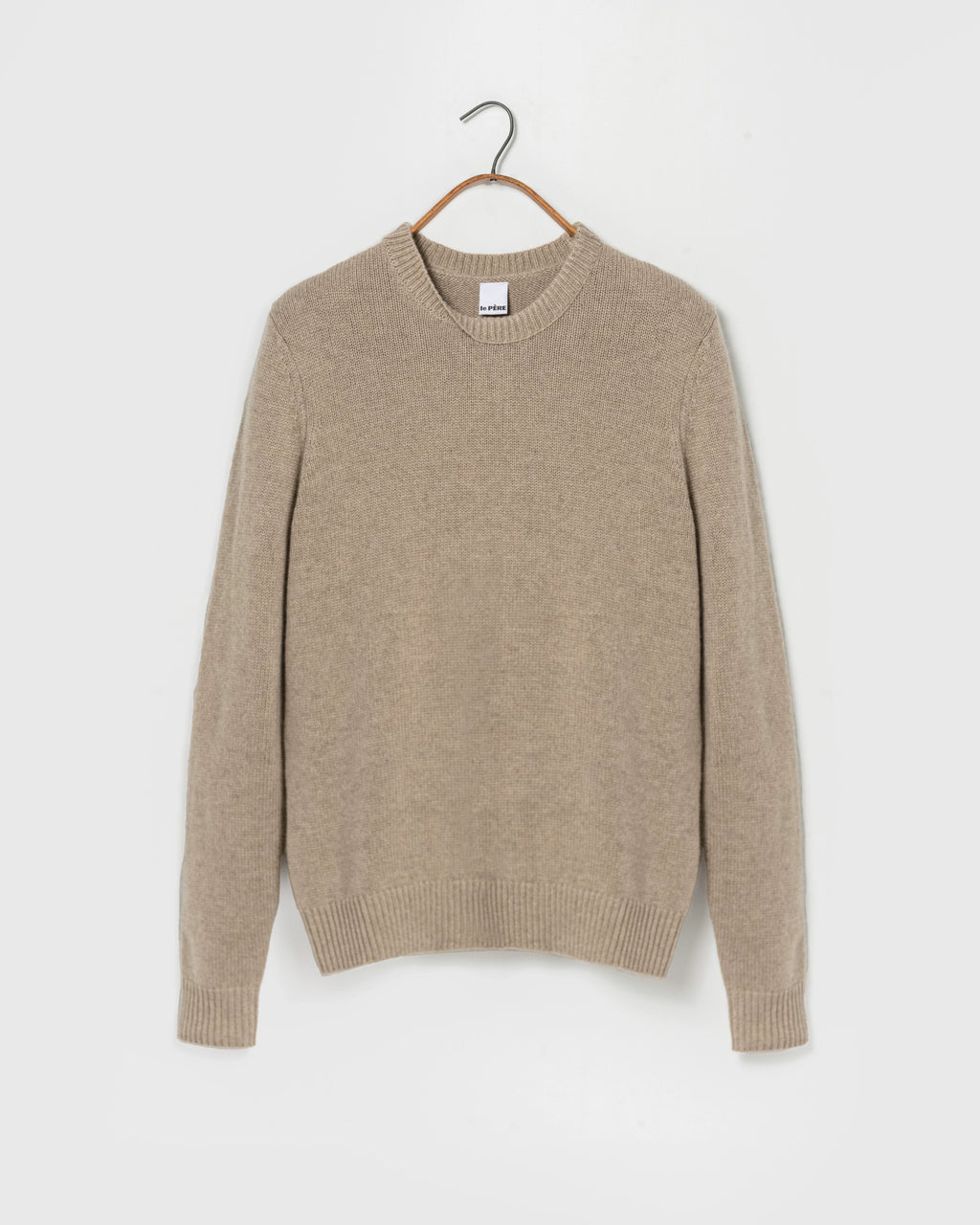le PÈRE Twisted Cashmere Sweater Tan - Alternate View 1