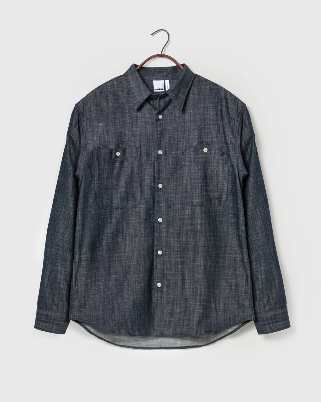 le PÈRE Johnboy Buttondown Denim - Alternate View 1