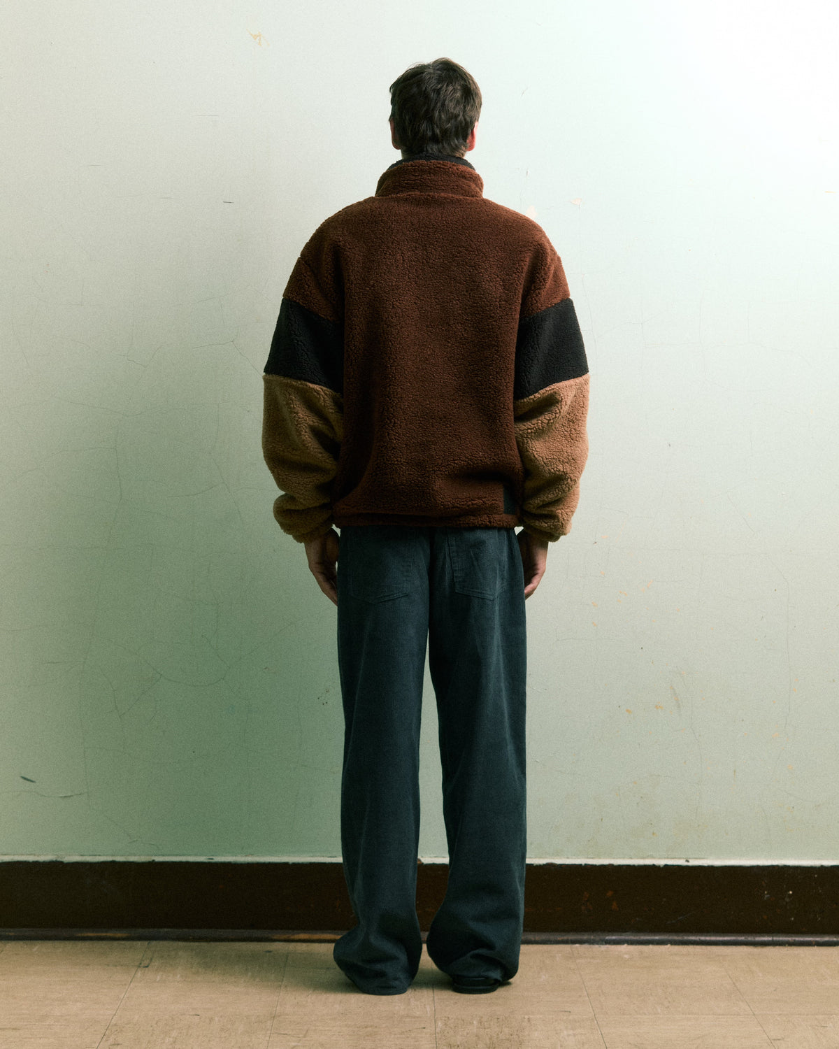 Striped Sherpa Pullover image