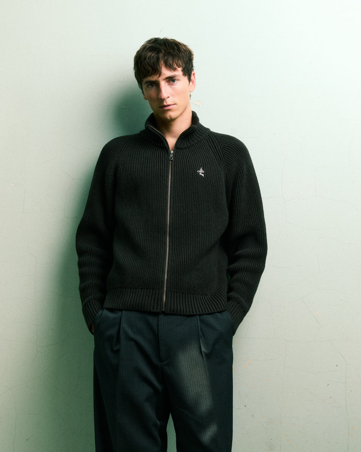 Zipped Knit Cardigan image