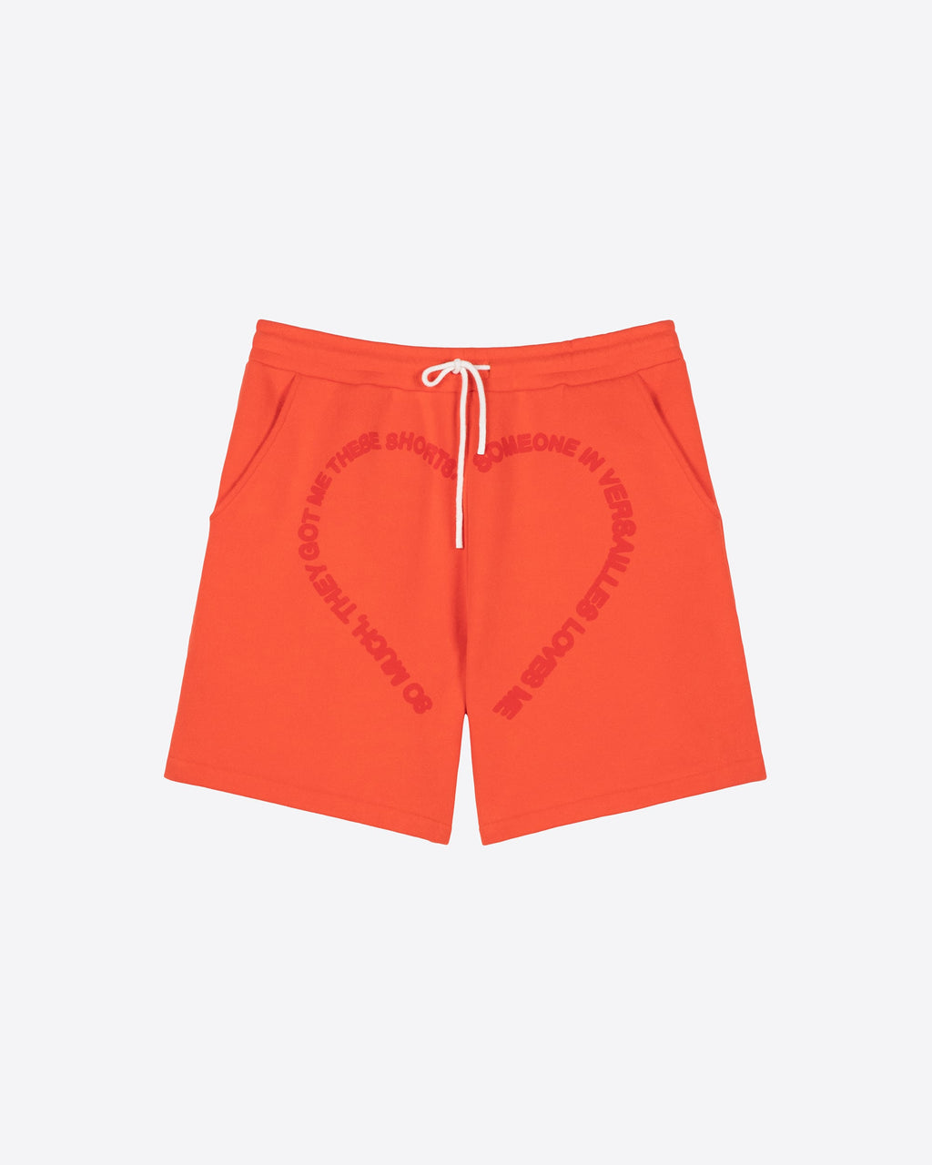 le PÈRE HK Versailles Hearts Shorts Blood Orange - Front